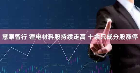 慧眼智行 锂电材料股持续走高 十余只成分股涨停